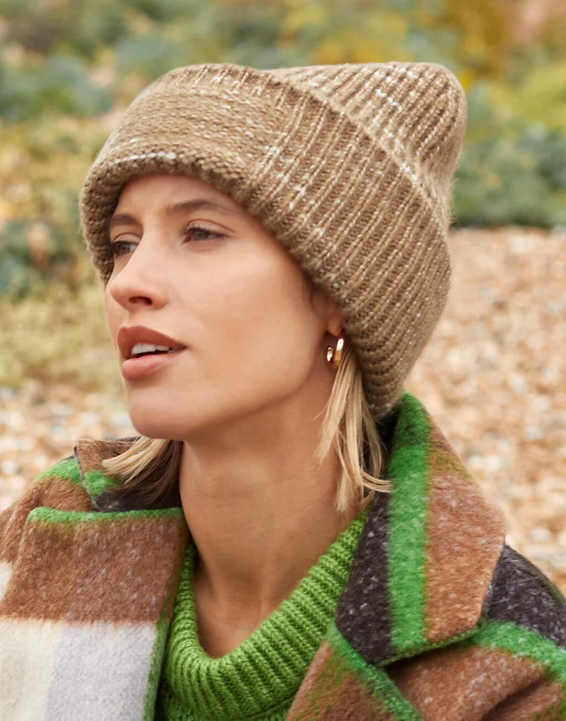 Chunky Knitted Patch Beanie - Heavyweight, Recycled & Custom-Ready | 10069