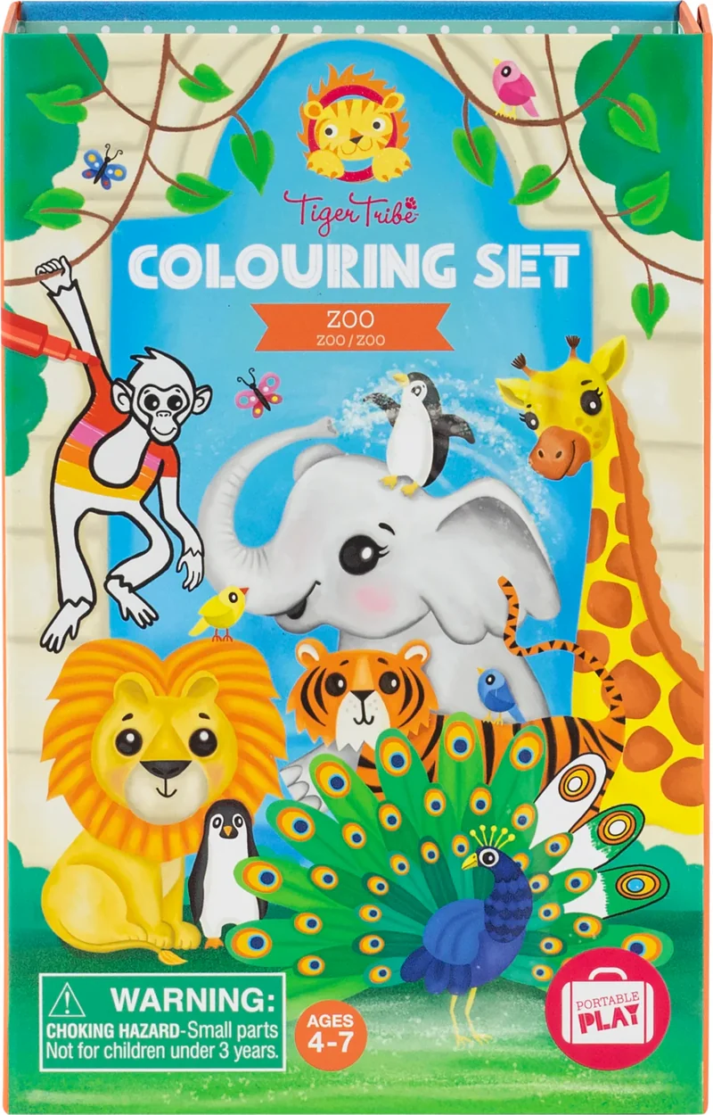 Conjunto para colorir - Zoo