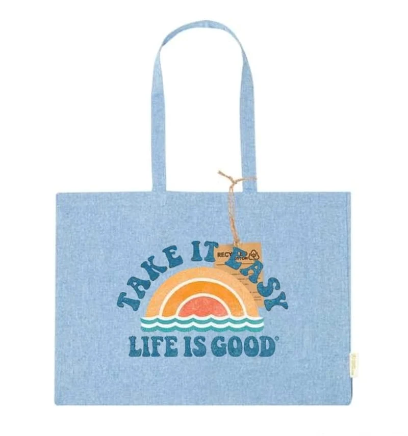 Tote Bag L - Take It Easy Life Is Good