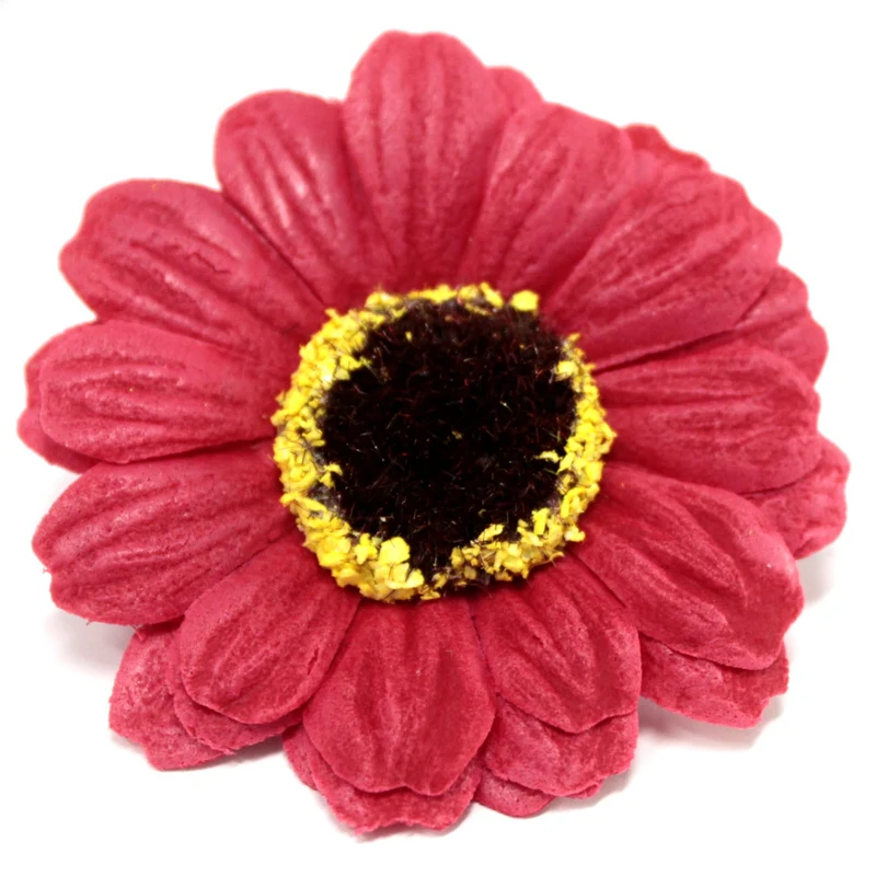 Flor de sabão artesanal - Girassol Vermelho