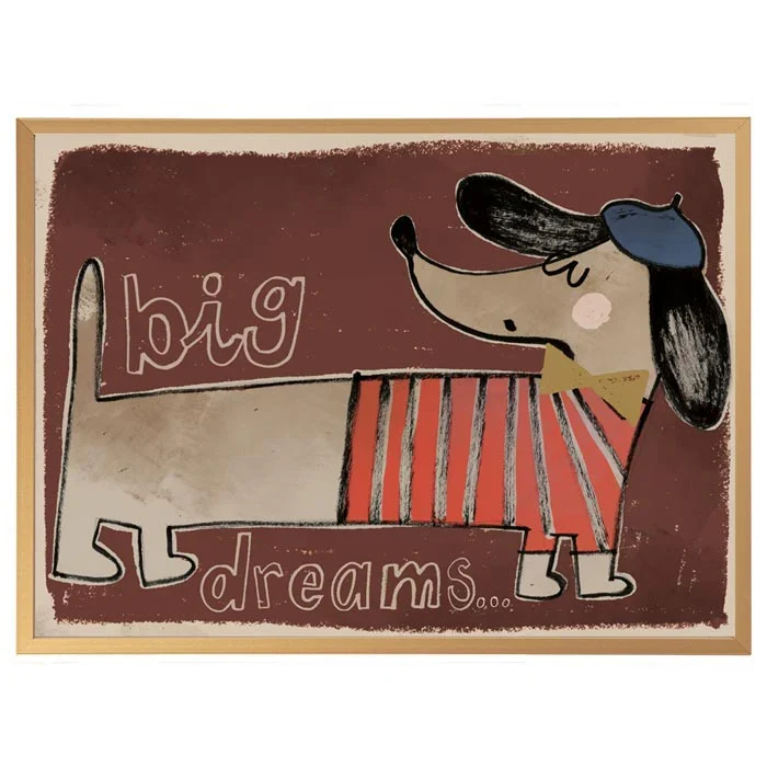 Poster/Ilustração A3 - Teckel "Big Dreams"