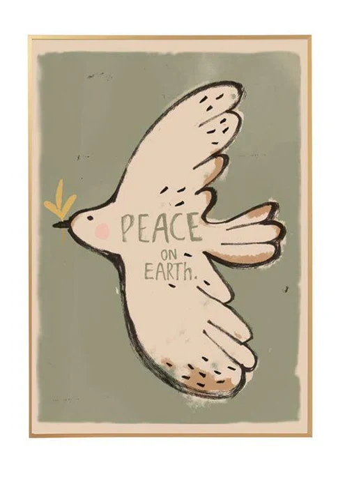Poster/Ilustração A3 - Peace bird "Peace on Earth"