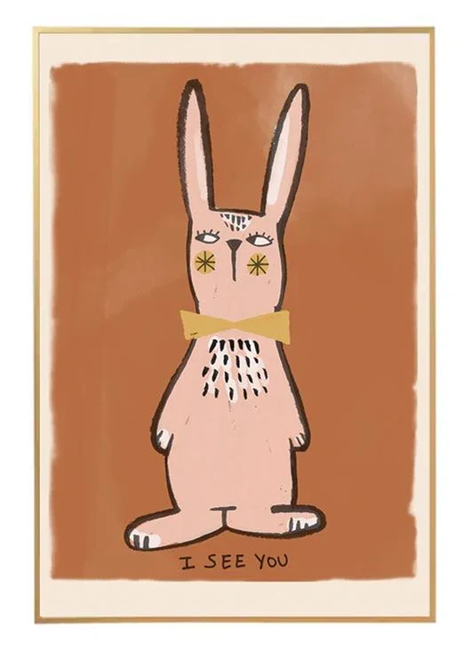 Poster/Ilustração A3 - Coelho “I see you”