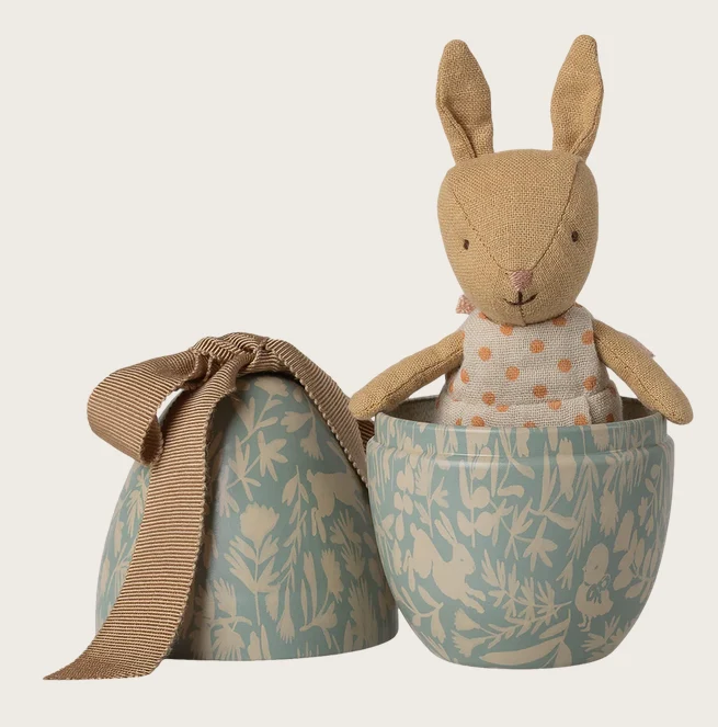 Ovo da Páscoa com Ratinho Micro, Pequeno – Azul Dusty