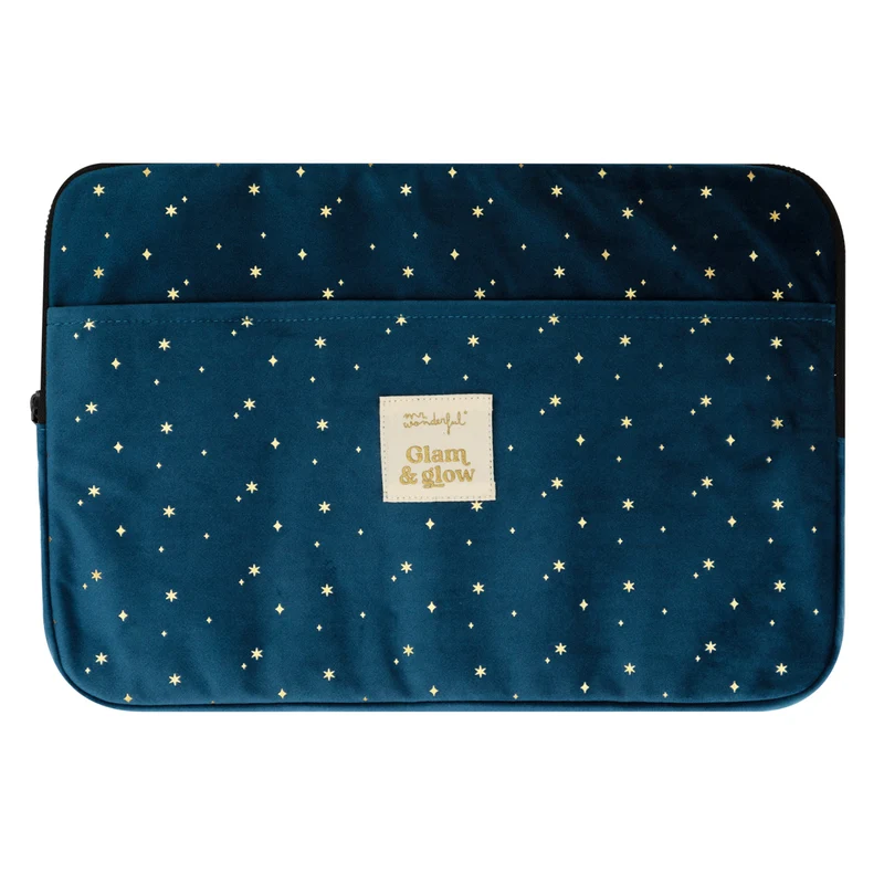 Funda de portátil 13-14" velvet azul - Glam & glow