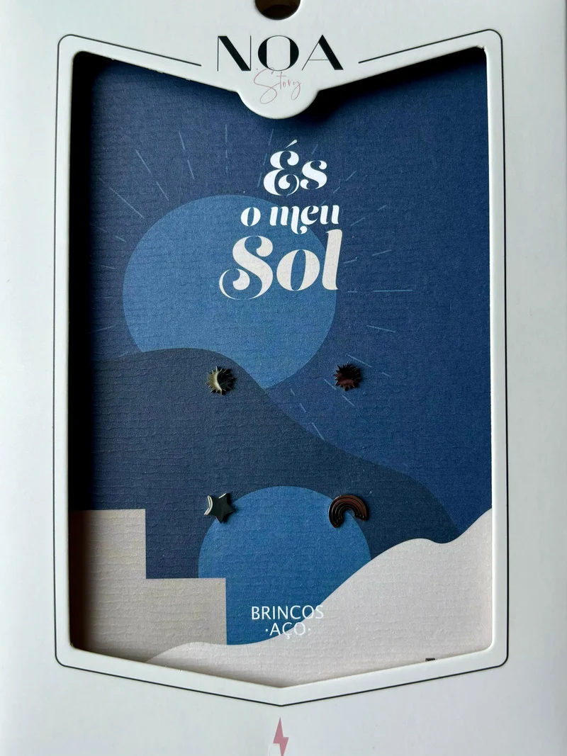 Brinco Aço Prateado - És o Meu Sol