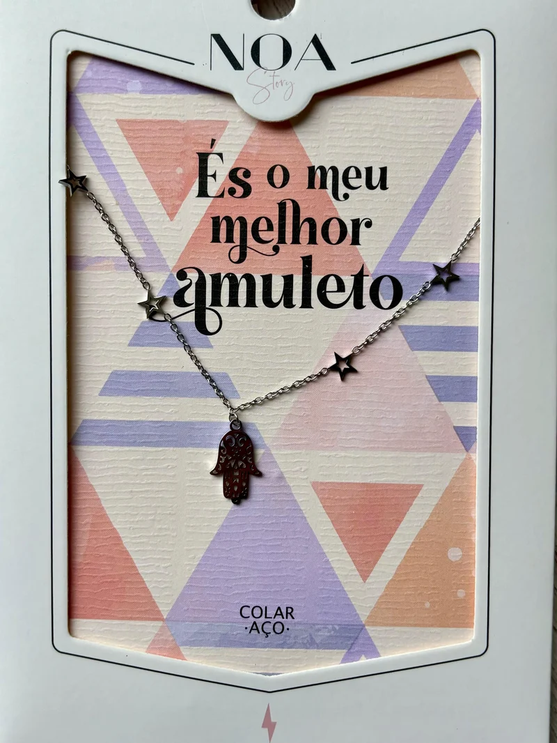 Colar Aço Prateado - És o Meu Melhor Amuleto