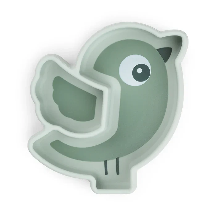 Prato para lanches Stick&Stay em silicone - Birdee - Verde