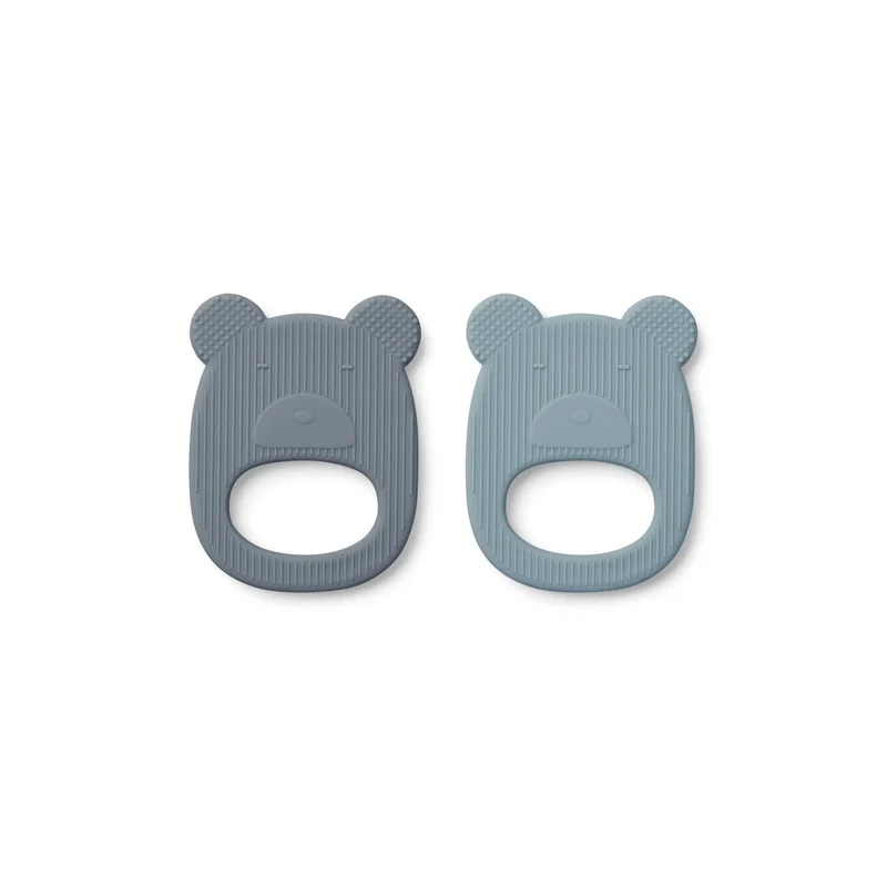 Geo Teether 2 pack - Mr bear blue mix