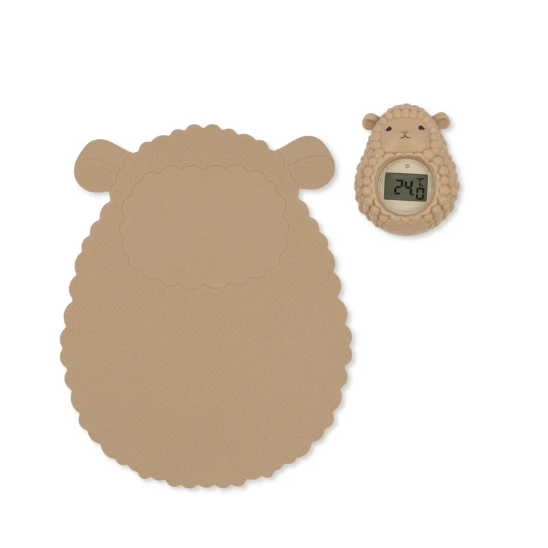 Tapete de banho e termometro de silicone - Warm clay