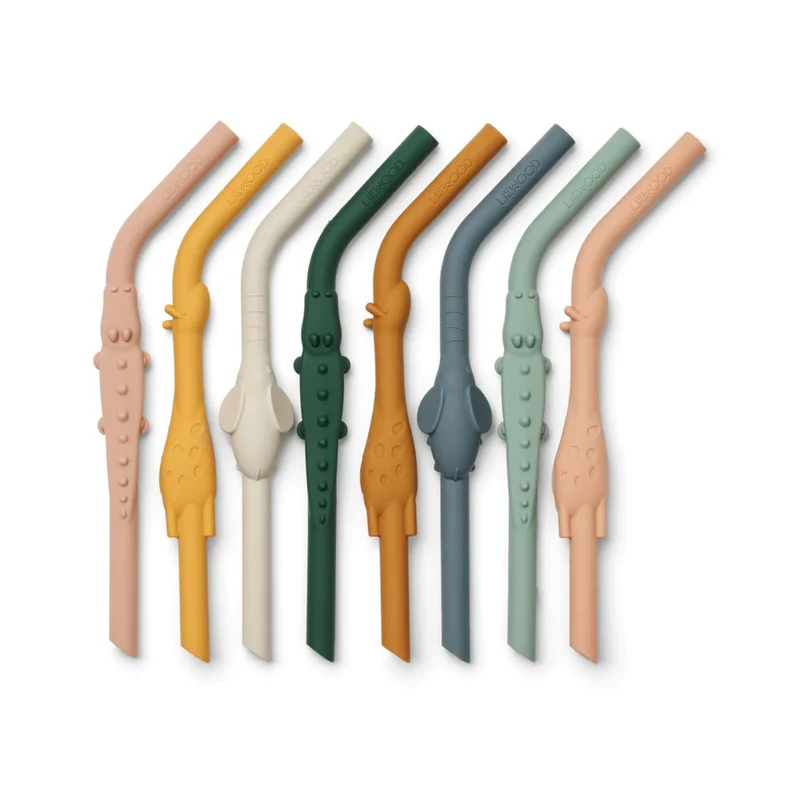 Palhinhas em Silicone - animal straws Yellow mix